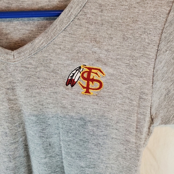 Womens FSU V Neck Tee Shirt Size Med - Picture 2 of 4